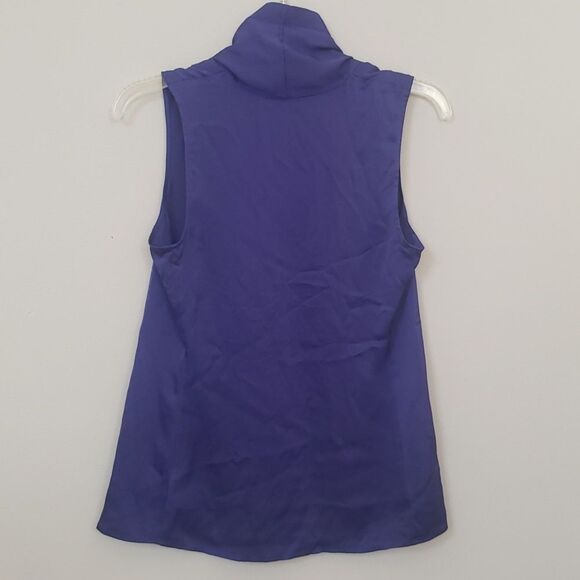 Theory Top Womens S Silk Shell V Neck Shawl Collar Career Office Quiet Luxury - Picture 3 of 7